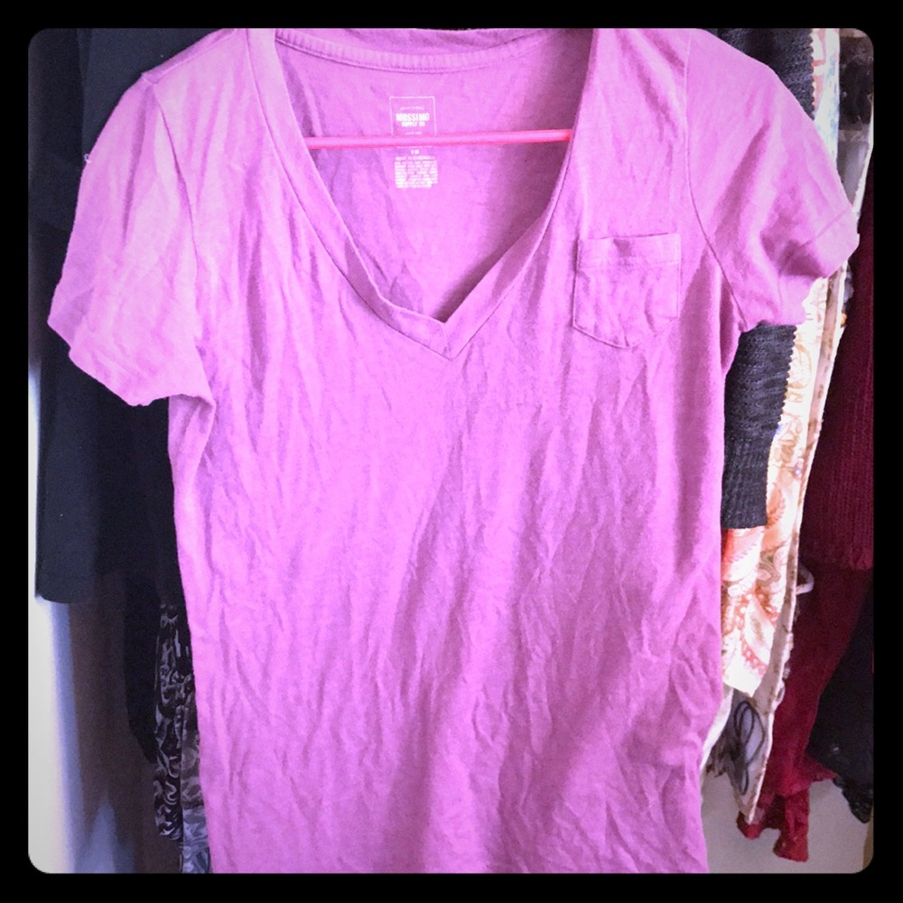 Medium purple v-neck t shirt